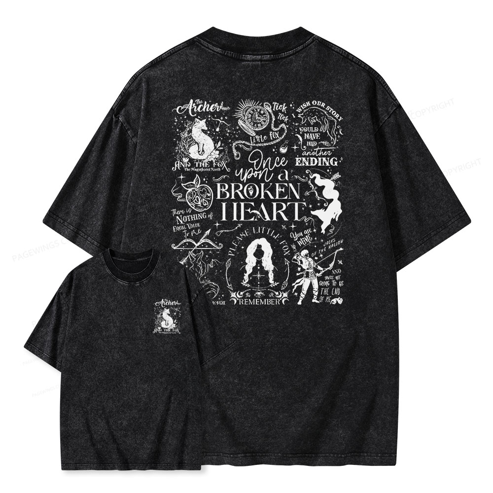 Pagewings The Archer And The Fox Unisex Washed T-shirt