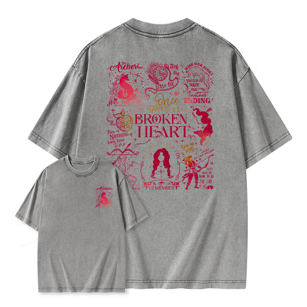 Pagewings The Archer And The Fox Unisex Washed T-shirt
