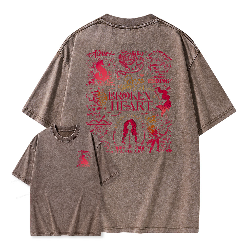 Pagewings The Archer And The Fox Unisex Washed T-shirt