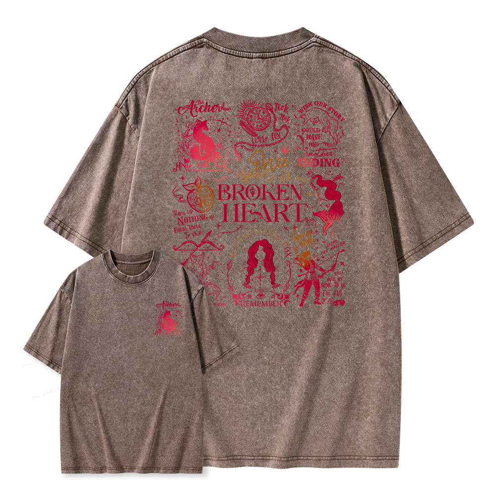 Pagewings The Archer And The Fox Unisex Washed T-shirt