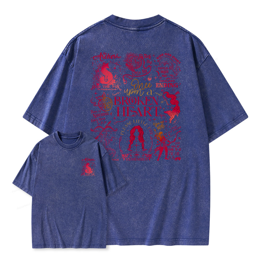Pagewings The Archer And The Fox Unisex Washed T-shirt