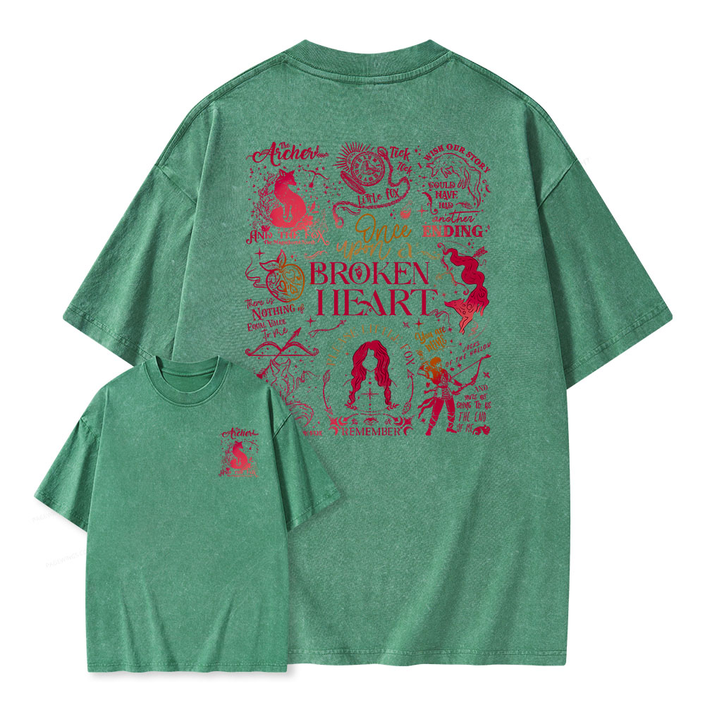 Pagewings The Archer And The Fox Unisex Washed T-shirt