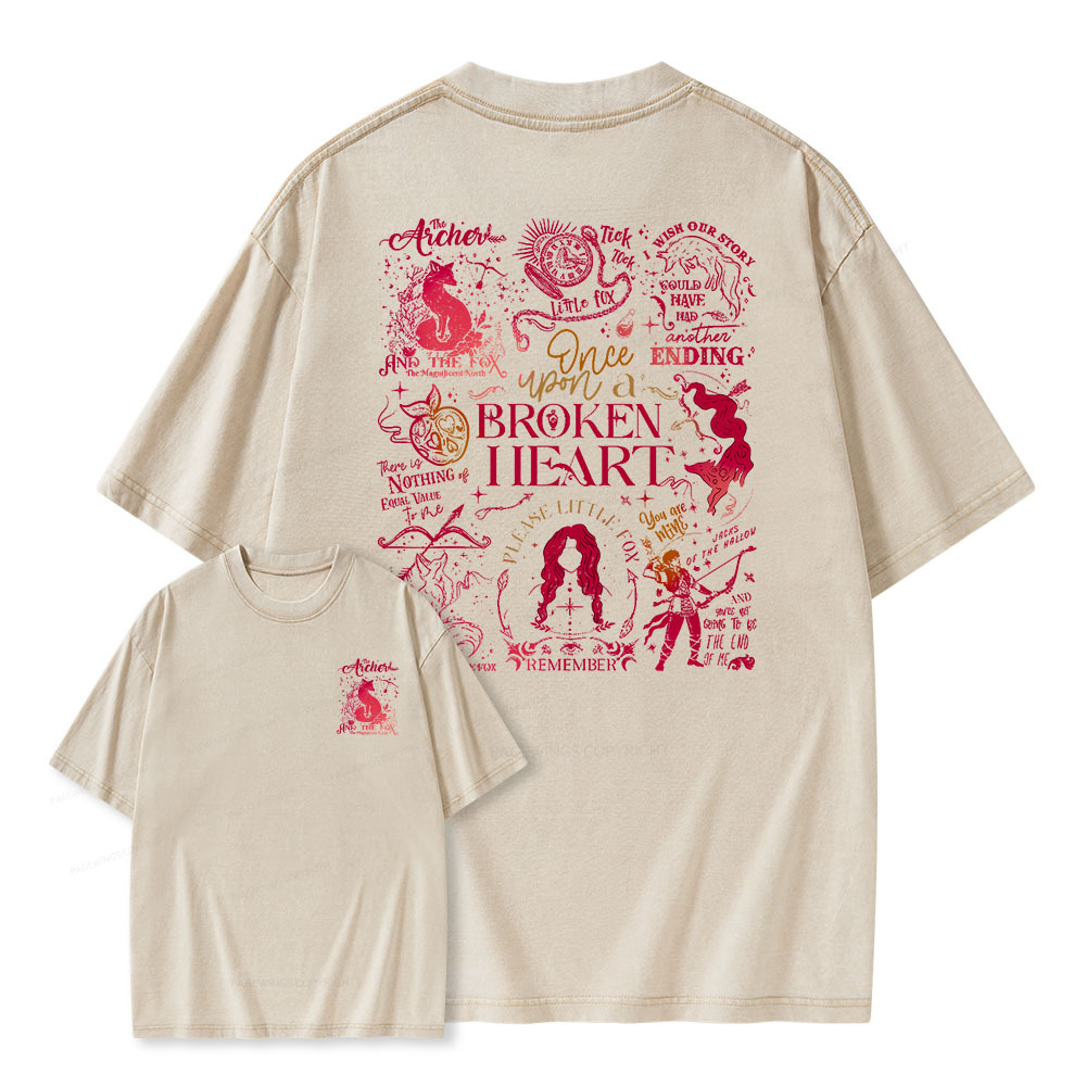 Pagewings The Archer And The Fox Unisex Washed T-shirt