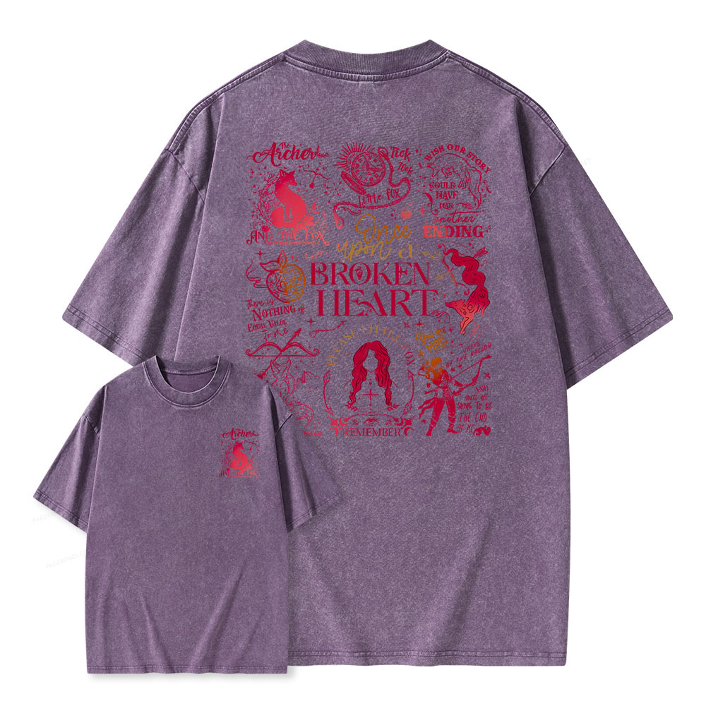 Pagewings The Archer And The Fox Unisex Washed T-shirt