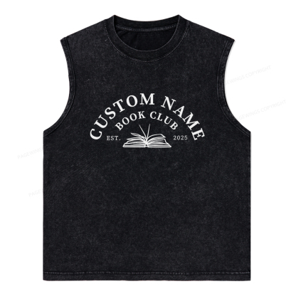 Pagewings Personalized Custom Book Club Unisex Washed Tank Top