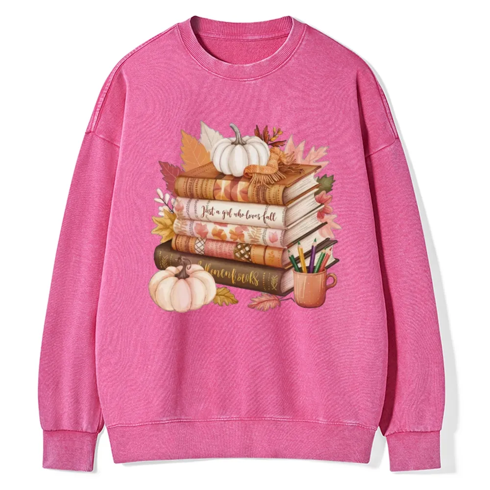 Pagewings Thanksgiving Fall Pumpkin Unisex Washed Sweatshirt