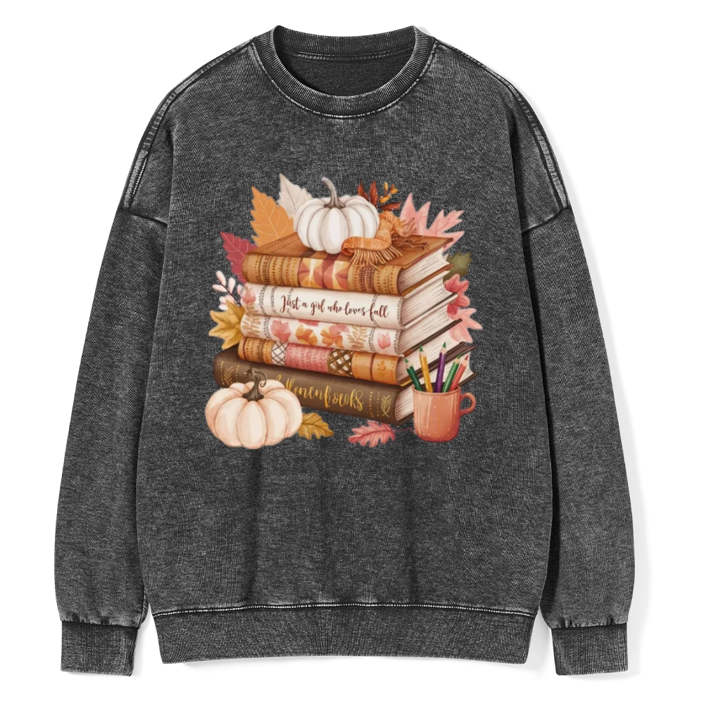 Pagewings Thanksgiving Fall Pumpkin Unisex Washed Sweatshirt