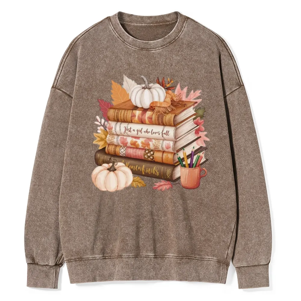 Pagewings Thanksgiving Fall Pumpkin Unisex Washed Sweatshirt