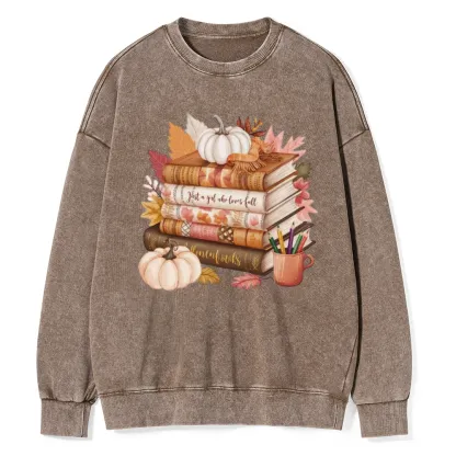 Pagewings Thanksgiving Fall Pumpkin Unisex Washed Sweatshirt