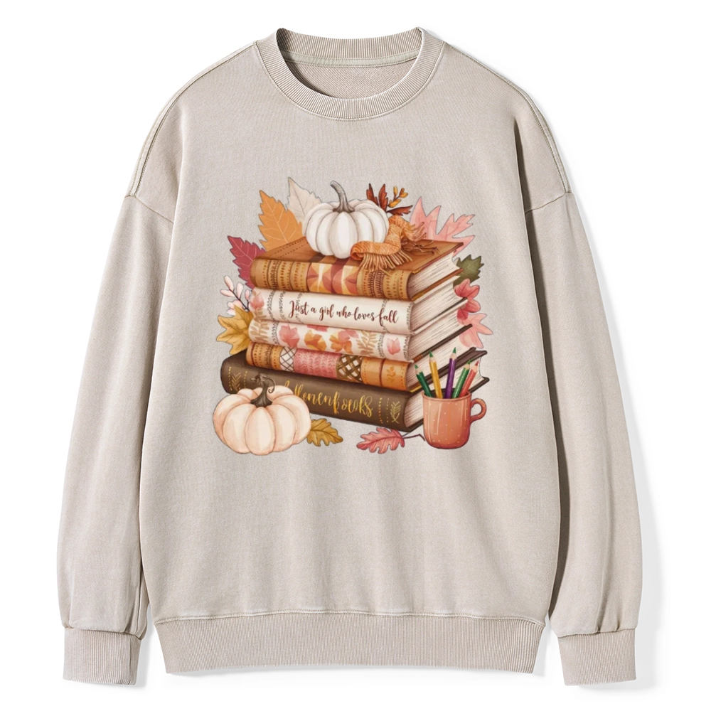 Pagewings Thanksgiving Fall Pumpkin Unisex Washed Sweatshirt