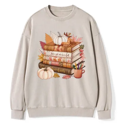 Pagewings Thanksgiving Fall Pumpkin Unisex Washed Sweatshirt