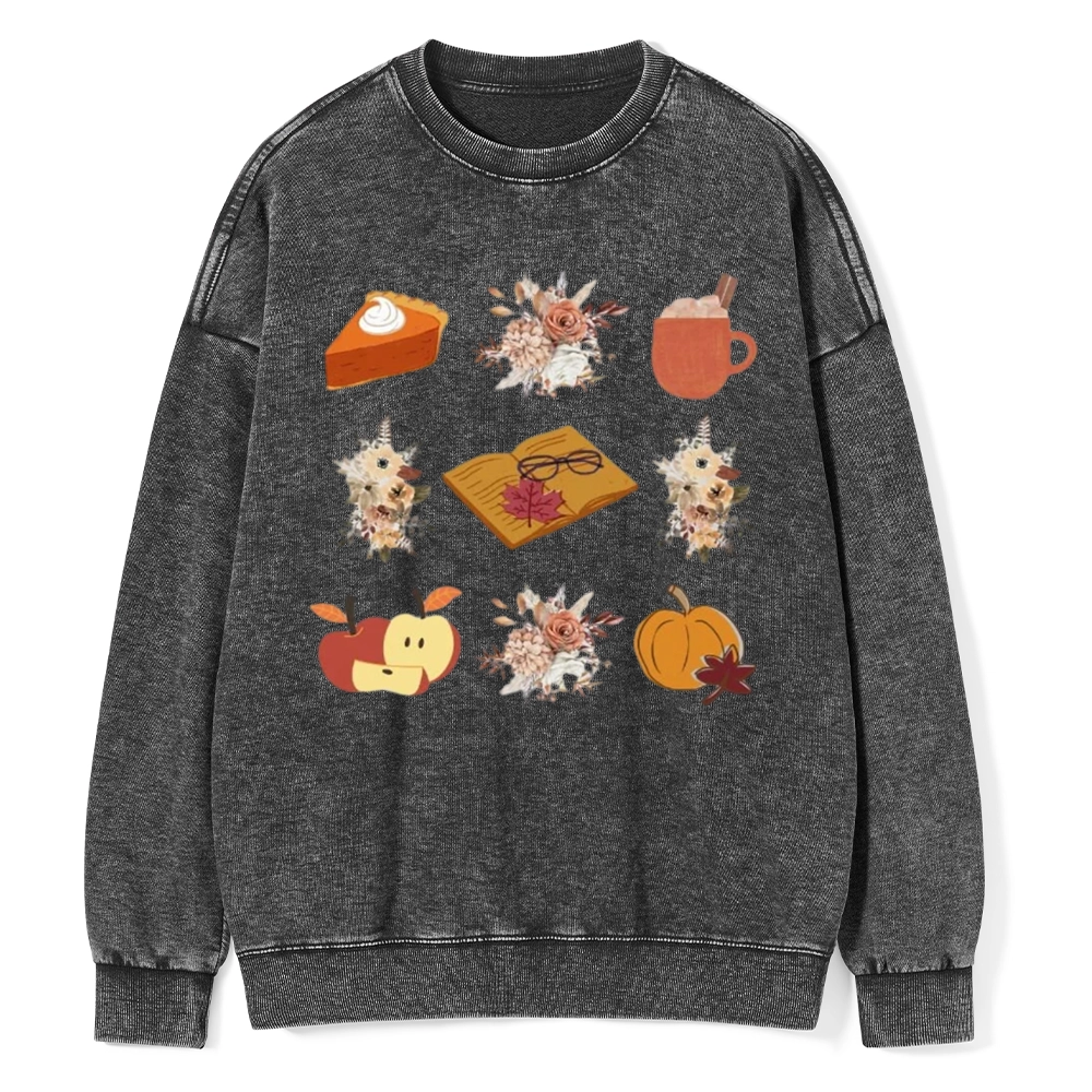 Pagewings Thanksgiving Book Unisex Washed Sweatshirt