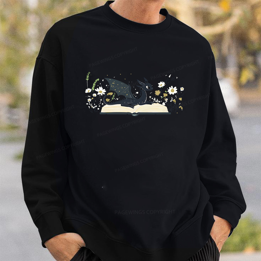 Pagewings Dragon Book Unisex Classic Sweatshirt