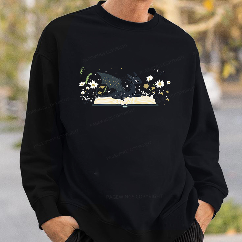 Pagewings Dragon Book Unisex Classic Sweatshirt