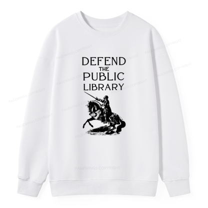 Pagewings Defend The Public Library Unisex Classic Sweatshirt
