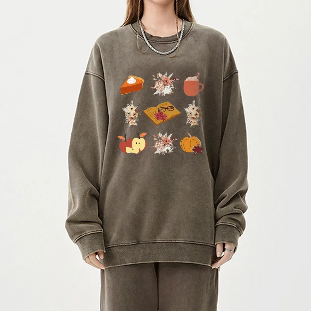 Pagewings Thanksgiving Book Unisex Washed Sweatshirt