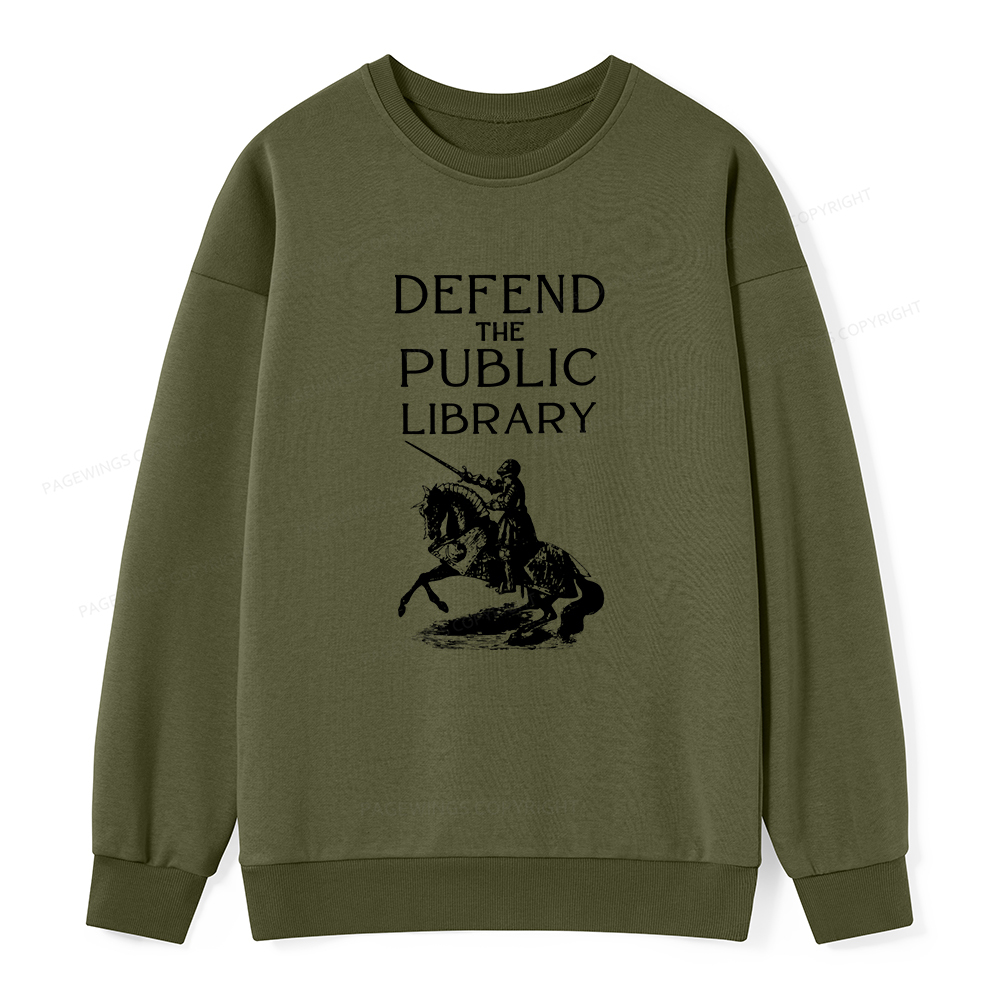 Pagewings Defend The Public Library Unisex Classic Sweatshirt