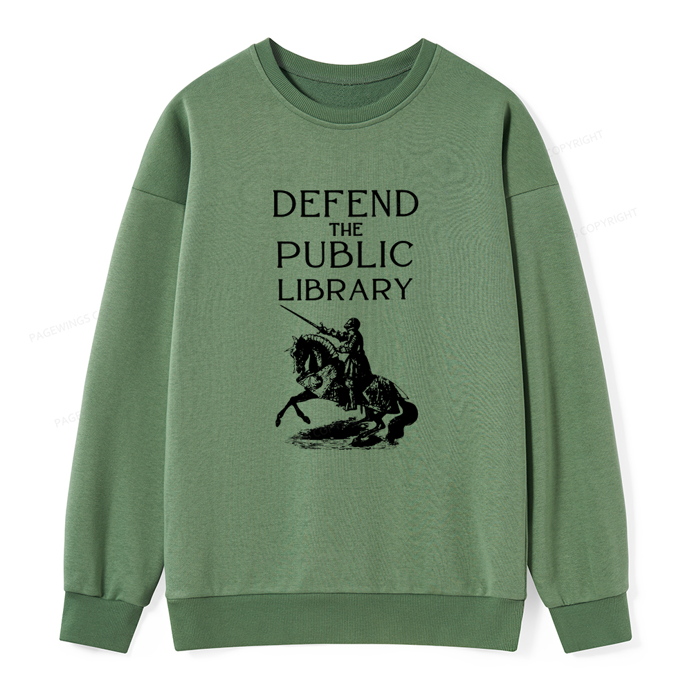 Pagewings Defend The Public Library Unisex Classic Sweatshirt