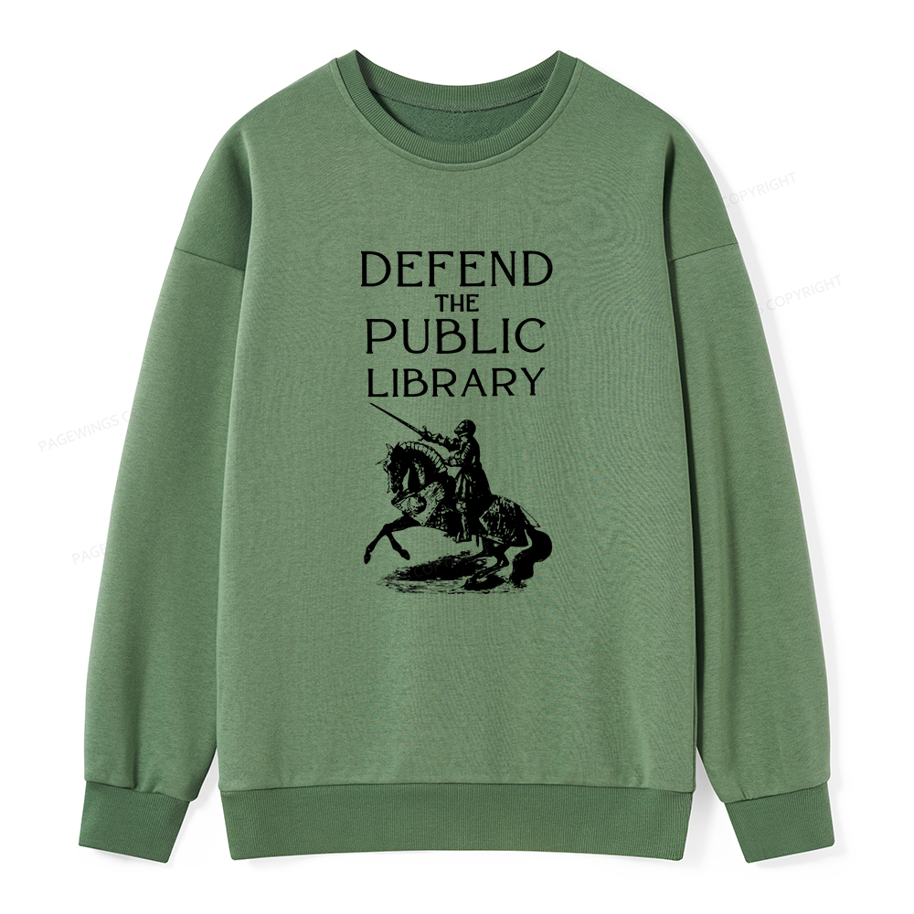 Pagewings Defend The Public Library Unisex Classic Sweatshirt