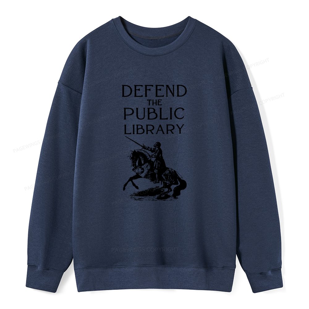 Pagewings Defend The Public Library Unisex Classic Sweatshirt