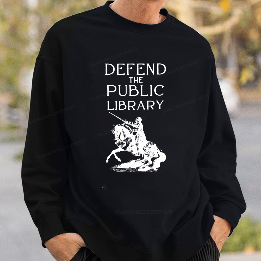 Pagewings Defend The Public Library Unisex Classic Sweatshirt
