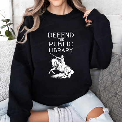 Pagewings Defend The Public Library Unisex Classic Sweatshirt