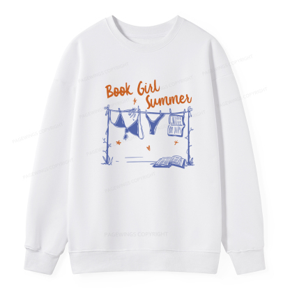 Pagewings Book Girl Summer Bookish Unisex Classic Sweatshirt