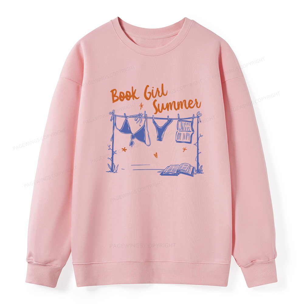 Pagewings Book Girl Summer Bookish Unisex Classic Sweatshirt