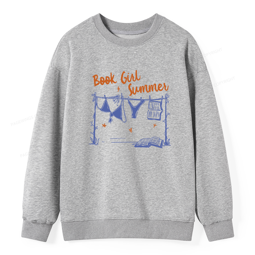 Pagewings Book Girl Summer Bookish Unisex Classic Sweatshirt