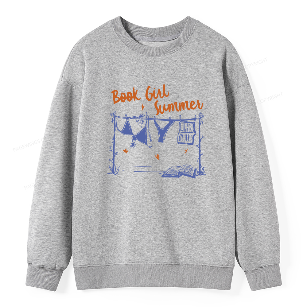 Pagewings Book Girl Summer Bookish Unisex Classic Sweatshirt