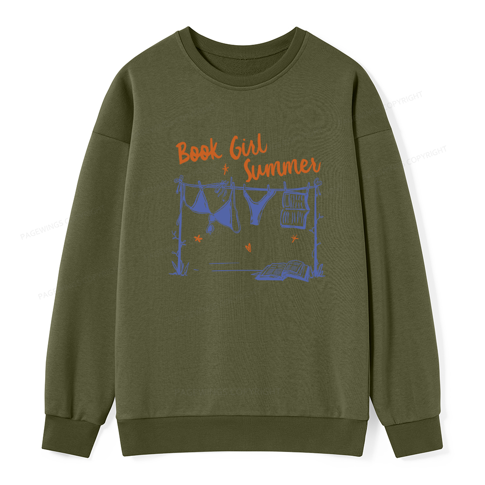 Pagewings Book Girl Summer Bookish Unisex Classic Sweatshirt