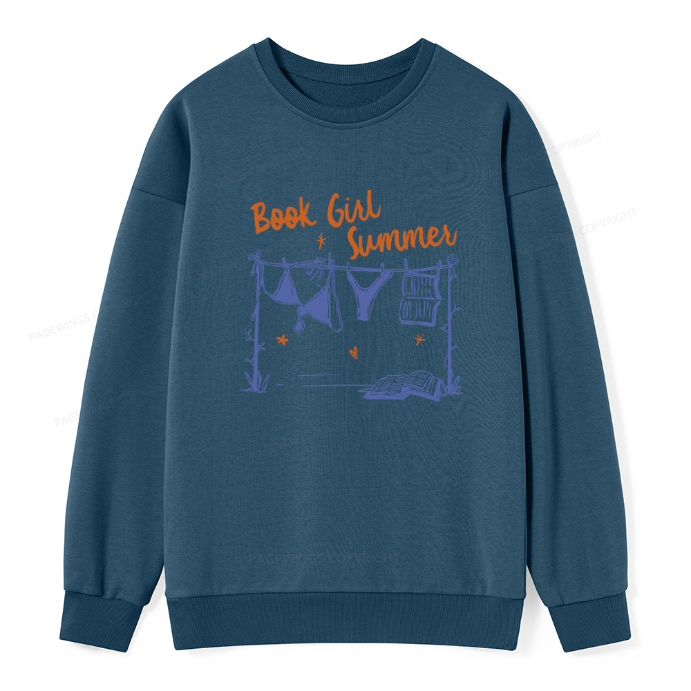 Pagewings Book Girl Summer Bookish Unisex Classic Sweatshirt