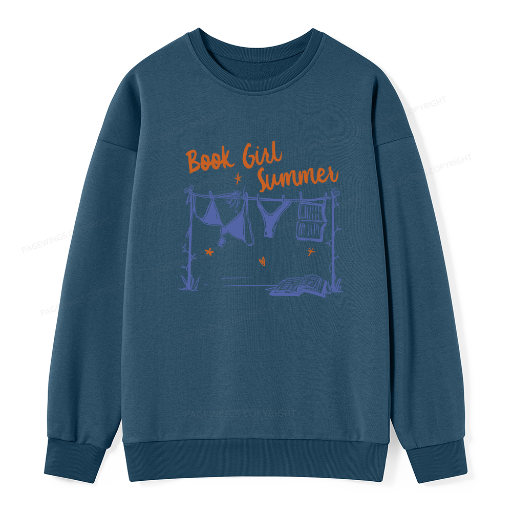 Pagewings Book Girl Summer Bookish Unisex Classic Sweatshirt