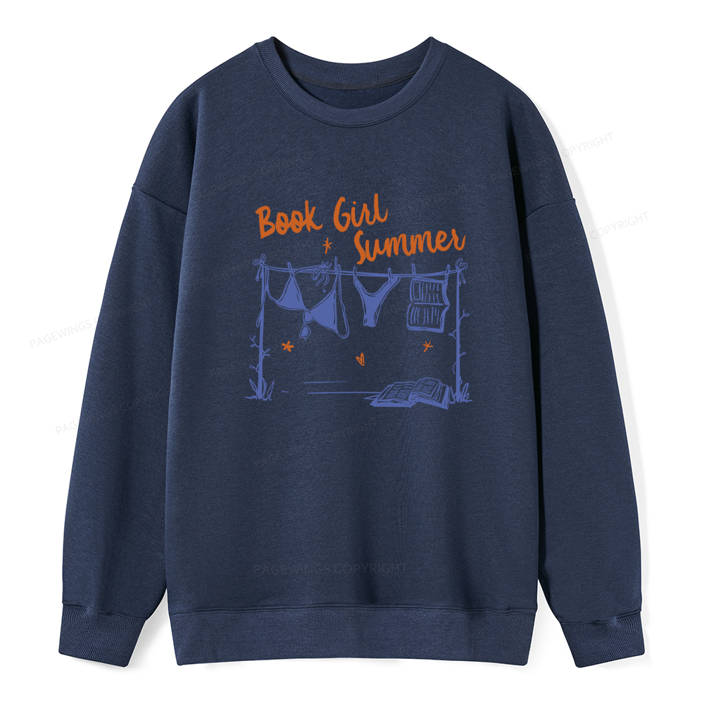Pagewings Book Girl Summer Bookish Unisex Classic Sweatshirt