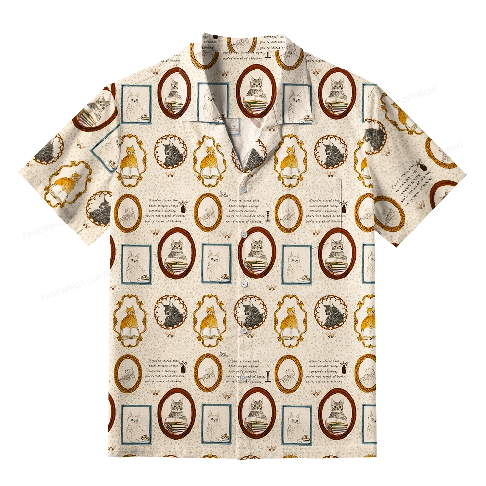 Pagewings You’re Not Scared Of Books Unisex Hawaiian Shirt