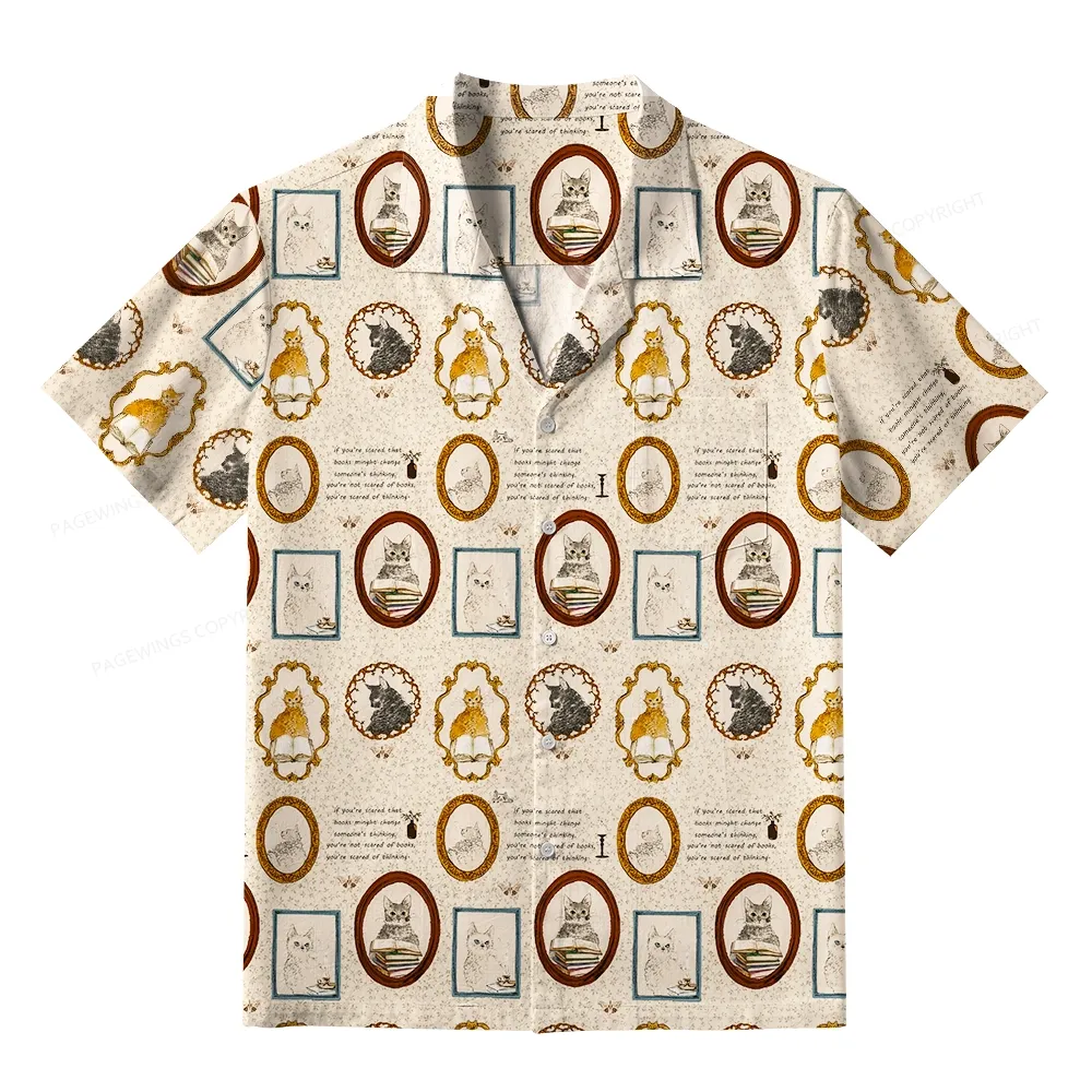 Pagewings You’re Not Scared Of Books Unisex Hawaiian Shirt
