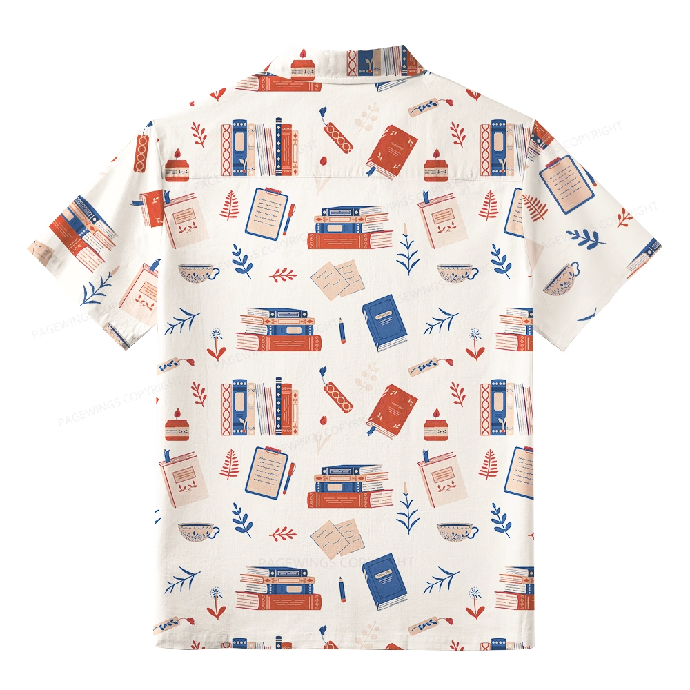 Pagewings Read Books All Day Unisex Hawaiian Shirt