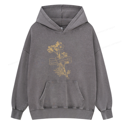Pagewings Barely Tolerable Unisex Washed Hoodie