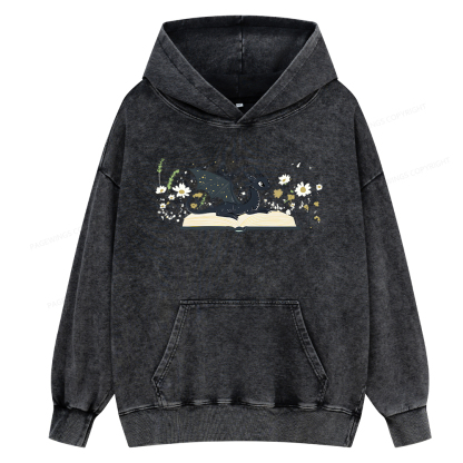 Pagewings Dragon Book Unisex Washed Hoodie