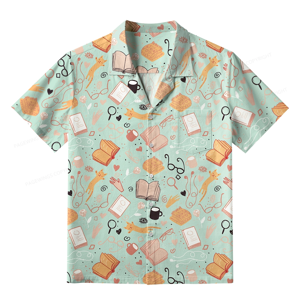 Pagewings Read Books Be Kind Stay Weird Unisex Hawaiian Shirt