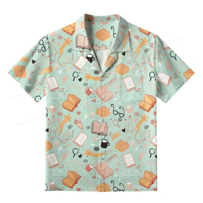 Pagewings Read Books Be Kind Stay Weird Unisex Hawaiian Shirt