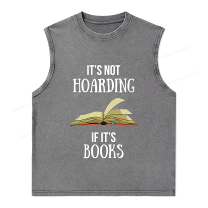 Pagewings It's Not Hoarding If It's Books Unisex Washed Tank Top