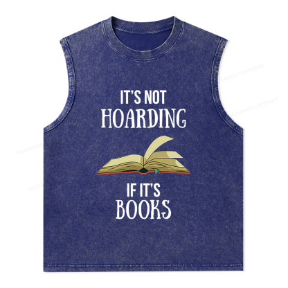 Pagewings It's Not Hoarding If It's Books Unisex Washed Tank Top
