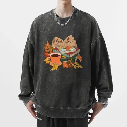 Pagewings  Thanksgiving You Fall In Unisex Washed Sweatshirt