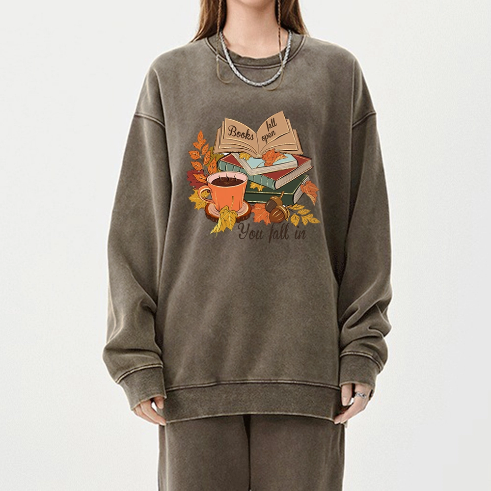 Pagewings  Thanksgiving You Fall In Unisex Washed Sweatshirt