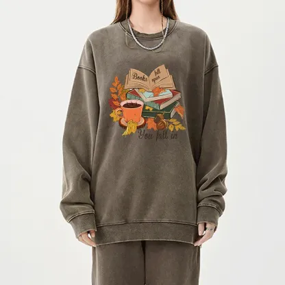 Pagewings  Thanksgiving You Fall In Unisex Washed Sweatshirt