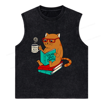 Pagewings Read Good Books Unisex Washed Tank Top