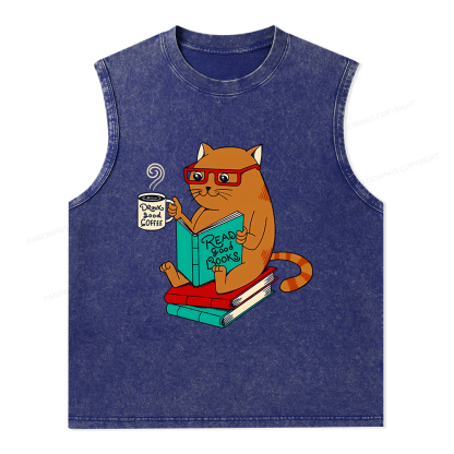 Pagewings Read Good Books Unisex Washed Tank Top
