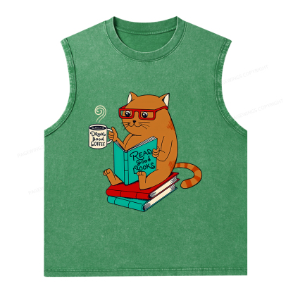 Pagewings Read Good Books Unisex Washed Tank Top