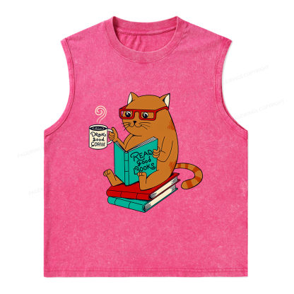Pagewings Read Good Books Unisex Washed Tank Top